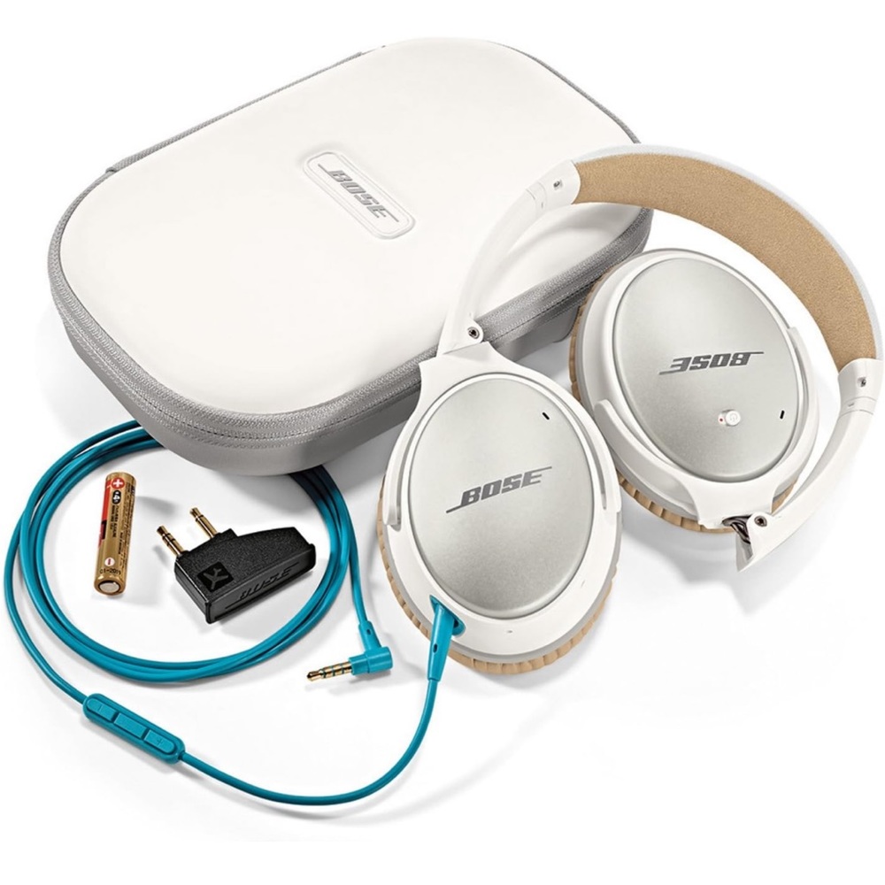 Bose QuietComfort 25 Acoustic Noise Cancelling Headphones - White (Wired 3.5mm)